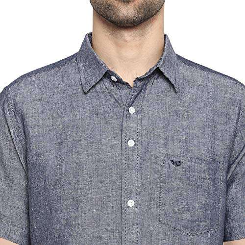 Red Tape Men's Solid Regular fit Casual Shirt (RSH6434A_Navy_M 6