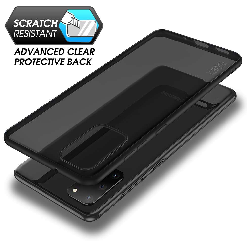 X-level Samsung Galaxy S20 Case Translucent Matte Finish Slim Hard Case with Soft TPU Edge Shockproof and Anti-Fingerprint Cover Case for Samsung Galaxy S20 5G 6.2 Inch - Black 3