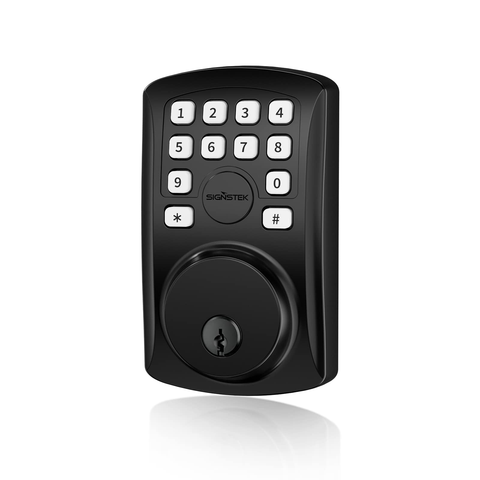 Signstek Keyless Entry Door Lock, Deadbolt Smart Lock, Electronic Keypad Deadbolt for Front Door, Office, Apartment, Easy-Installation, Auto Lock- Matte Black 1
