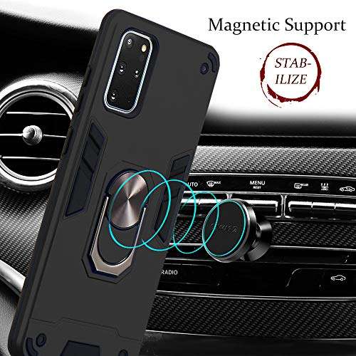 Minkuke for Samsung Galaxy A91 / S10 Lite Case (2020) Hard Armor with Stand 2 in 1 Mixed Protection Fashion Phone Cases (Black) 3