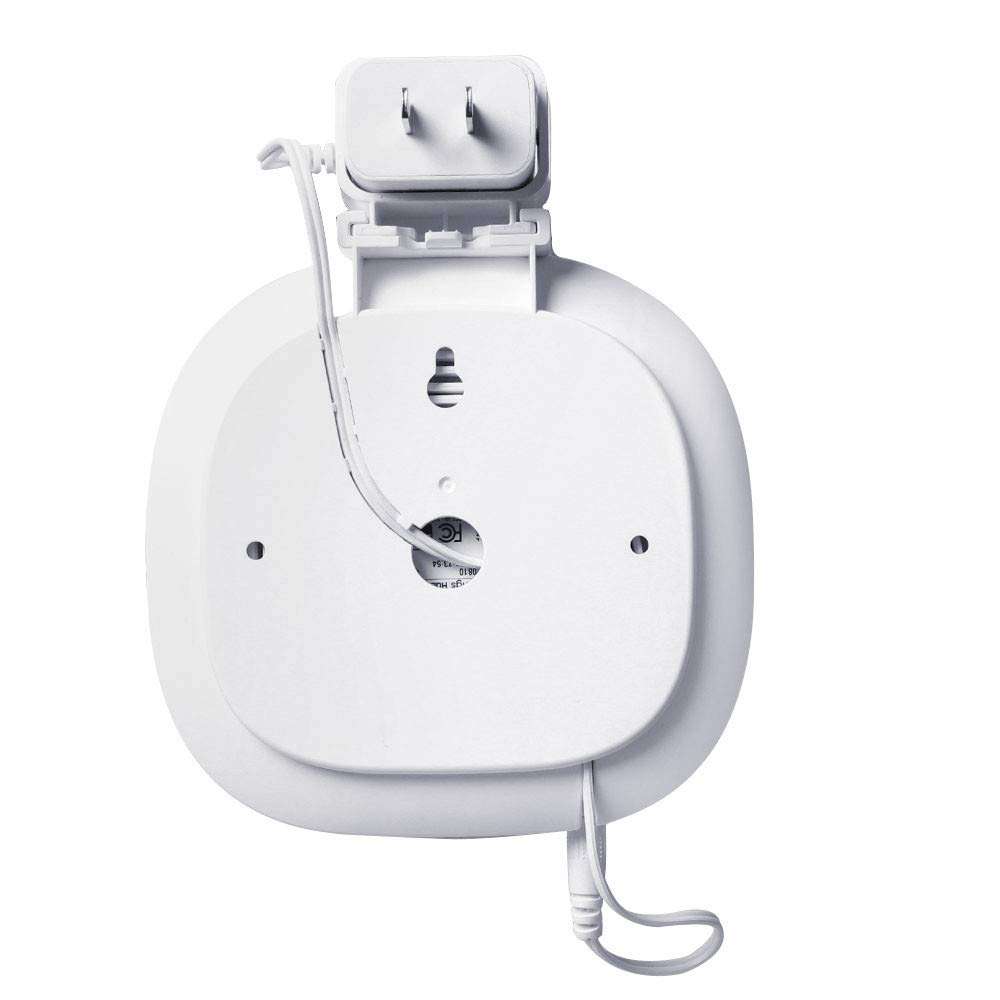BECEMURU Wall Mount Holder for Samsung SmartThings Hub 3rd Generation,Outlet Holder Wall Mounted Bracket Cable Storage Stand Shelf Smart Home Automation Hub White ABS Save Space Cord Organizer 4