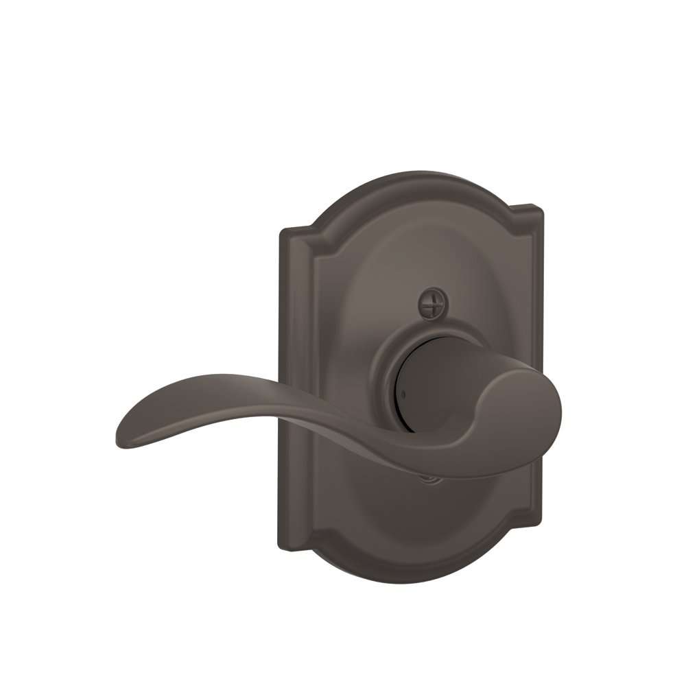 SCHLAGE Accent Lever with Camelot Trim Non-Turning Lock in Oil Rubbed Bronze - Left Handed - F170 ACC 613 CAM LH 1