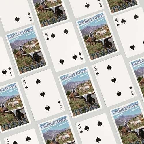 Georgetown, Texas, Longhorns (52 Playing Cards, Poker Size Card Deck with Jokers) 4