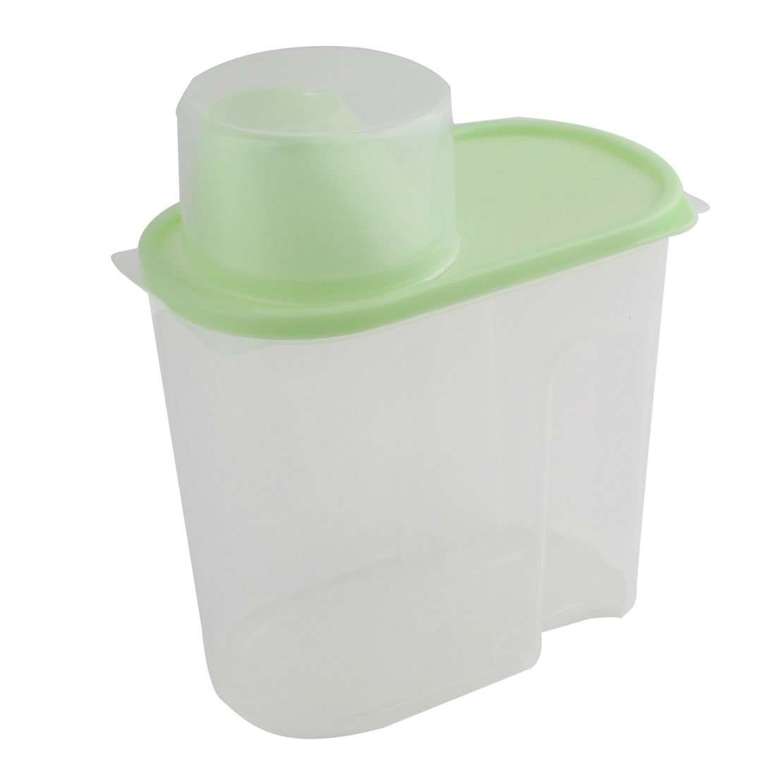 uxcell Plastic Family Kitchenware Sugar Rice Food Fresh Storage Box Container 1.9L Green 1