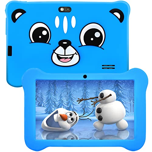 Tablet for Kids, 7 inch Kids Tablet Android 11 2GB +32GB Learning Tablet with IPS Eye Protection Screen Dual Cameras WiFi GMS Certified Kids-Proof Children Tablets Parent Control, Blue