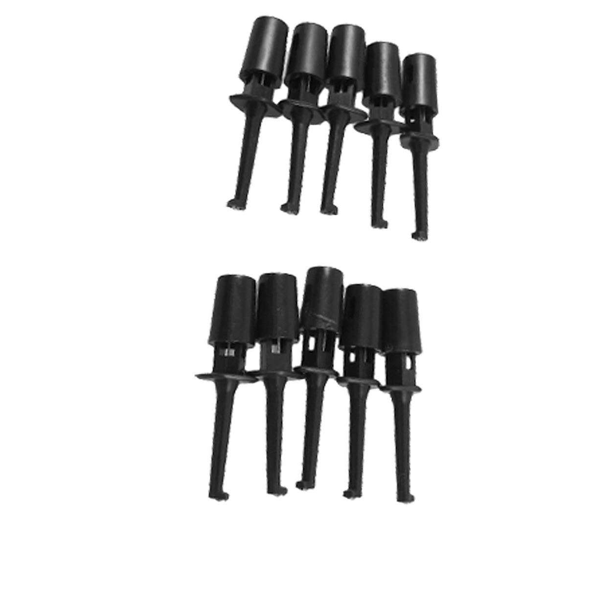 Aexit Black Electrical Tools & Testers Probe Testing Lead Wire Hook Kit Multi Testers 10 Pcs