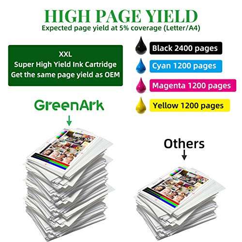 GREENARK Compatible Ink Cartridge Replacement for Brother LC20E Super High Yield Ink Cartridge 5 Pack Works with Brother MFC-J985DW, MFC-J775DW, MFC-J5920DW Printers LC20EBK LC20EM LC20EC LC20EYXXL 4