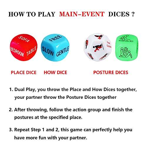 Fly-Love Funny Romantic Sport Dice Couple Dice Party Dice,Novelty Gift for Hen Party, Honeymoon, bacherette Party,Bridal Shower, Groom Roast, Wedding, Anniversary, Marriage 3