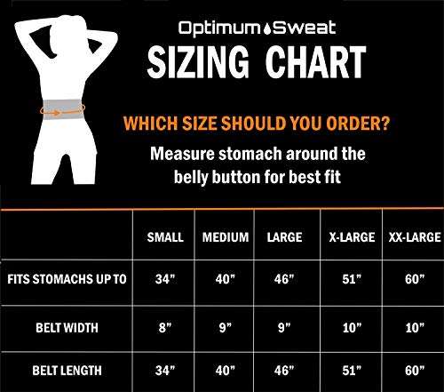 Optimum Sweat Slim Weight Loss Belt (Waist Trimmer) for Men & Women - Single Unit (Black, Medium) 2