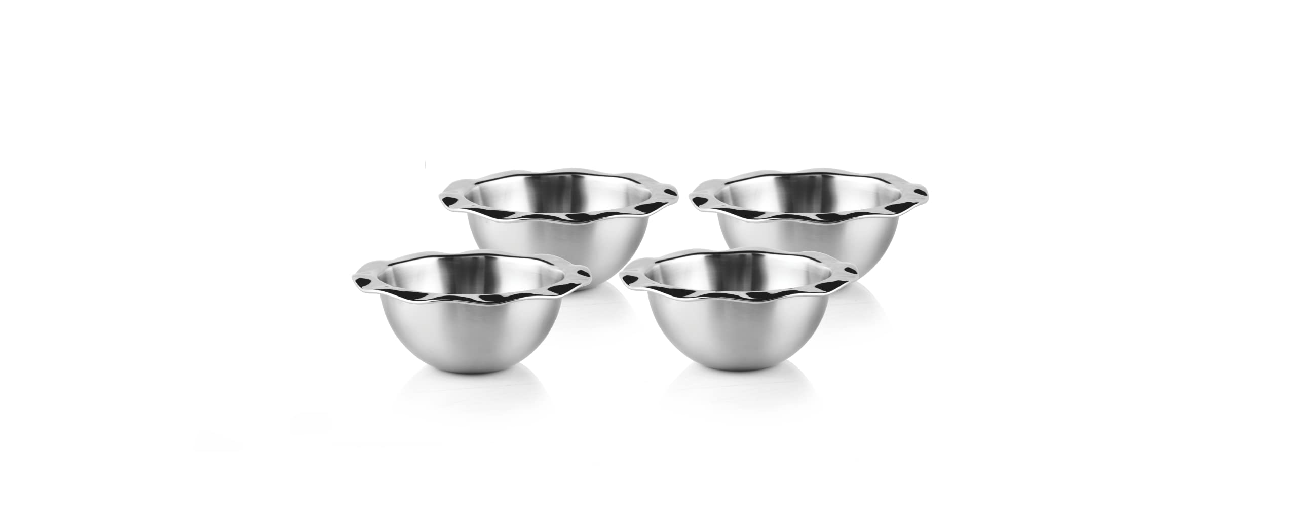 Shapes Set of 4 Pcs Stainless Steel Dessert Bowl Set (Set of 4 )