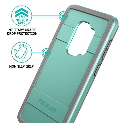 Pelican Protector Phone Case for Samsung Galaxy S9+ (Aqua/Gray) 2