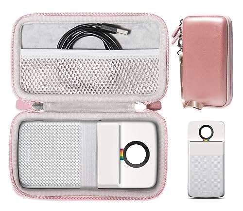 CaseSack Case for Moto Insta-Share Projector, Mesh Pocket for Cable, Charger and other accessories, Elastic Security strap in the base, detachable wrist strap for easy carrying 1