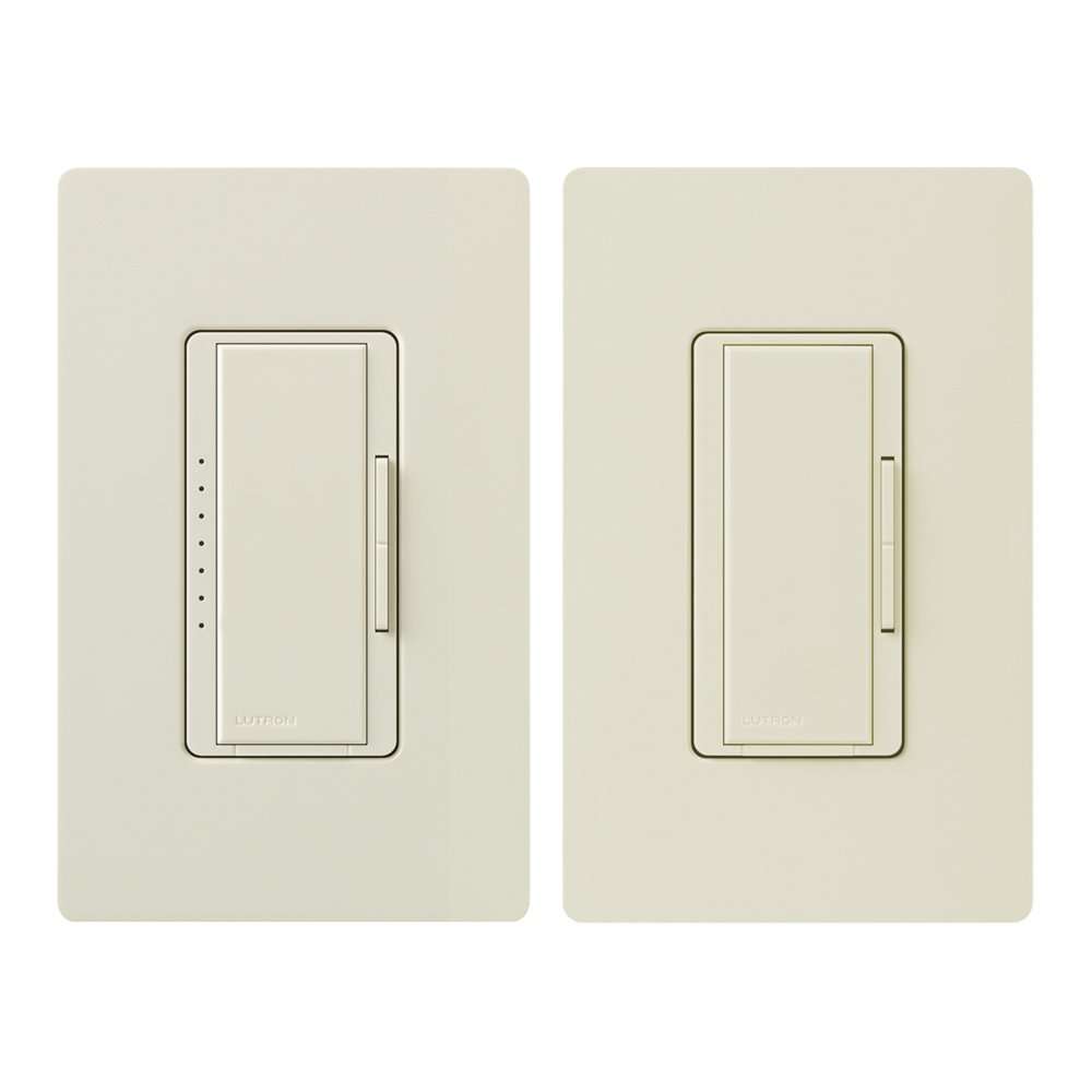 Lutron Maestro LED+ Digital Dimmer Kit for Dimmable LED, Halogen and Incandesent Bulbs | 150-Watt, Multi-Location | MACL-153M-RHW-AL | Almond 1