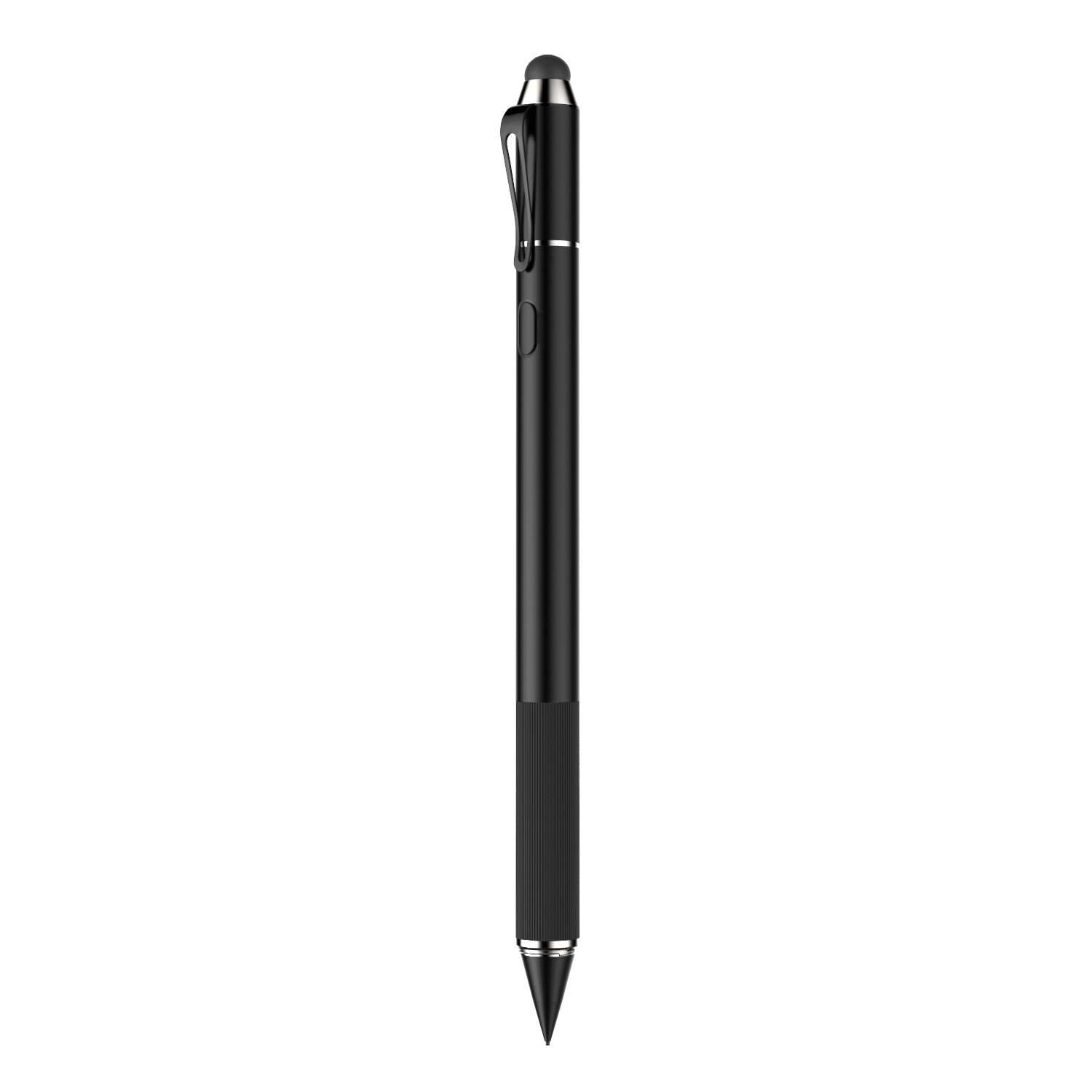 MoKo Universal Active Stylus Pen, 2-in-1 Capacitive Fine Point Touch Screen Tablets Stylus Pencil Fit 2022 Apple iPad, mini/Air/Pro, iPhone, Samsung Galaxy, Touchscreen Devices & Smartphones - Black