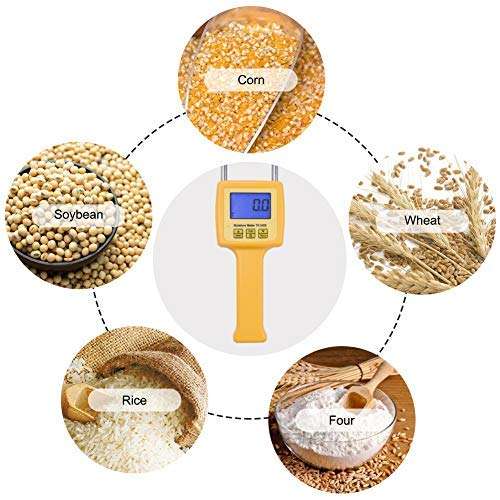 Digital Grain Moisture Meter Portable Grain Moisture Tester Humidity Analyzer Hygrometer for Corn Wheat Rice Bean Wheat Flour Range 5%-35% 4