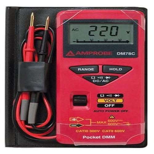 Amprobe DM78C Credit Card Size Digital Multimeter, Black 1