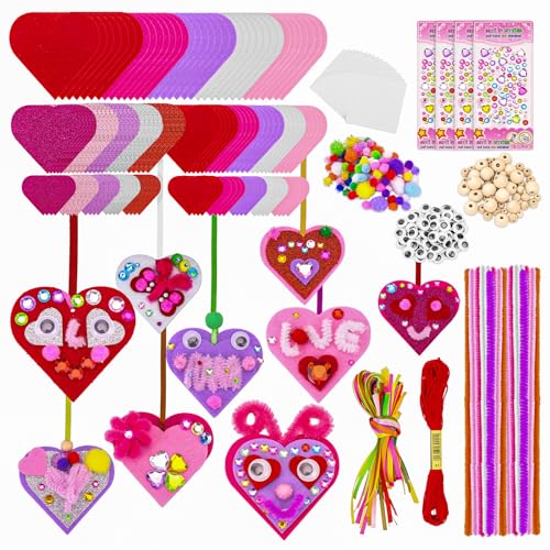 Valentines Day Crafts Kids, 361PCS Valentines Heart DIY Crafts