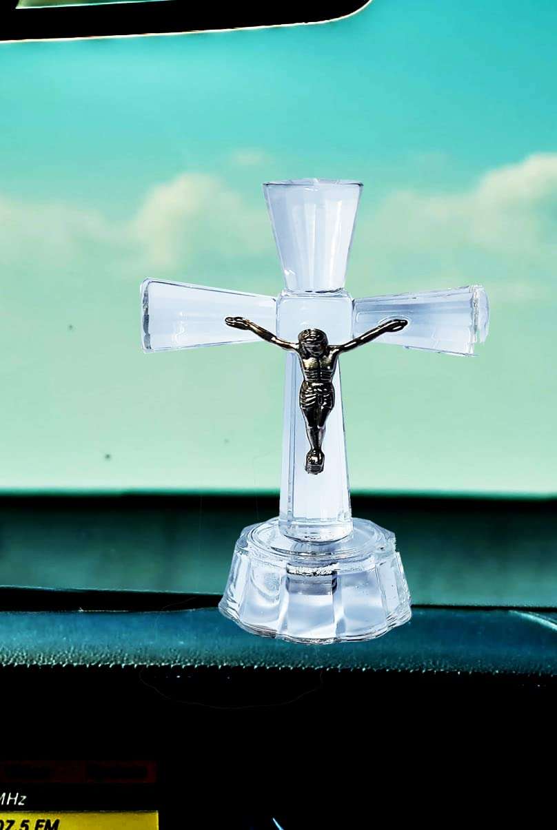 PARADIGM PICTURES Jesus Crystal showpiece Idol Sculpture for Home Decor Car Dashboard and Gift Items 4