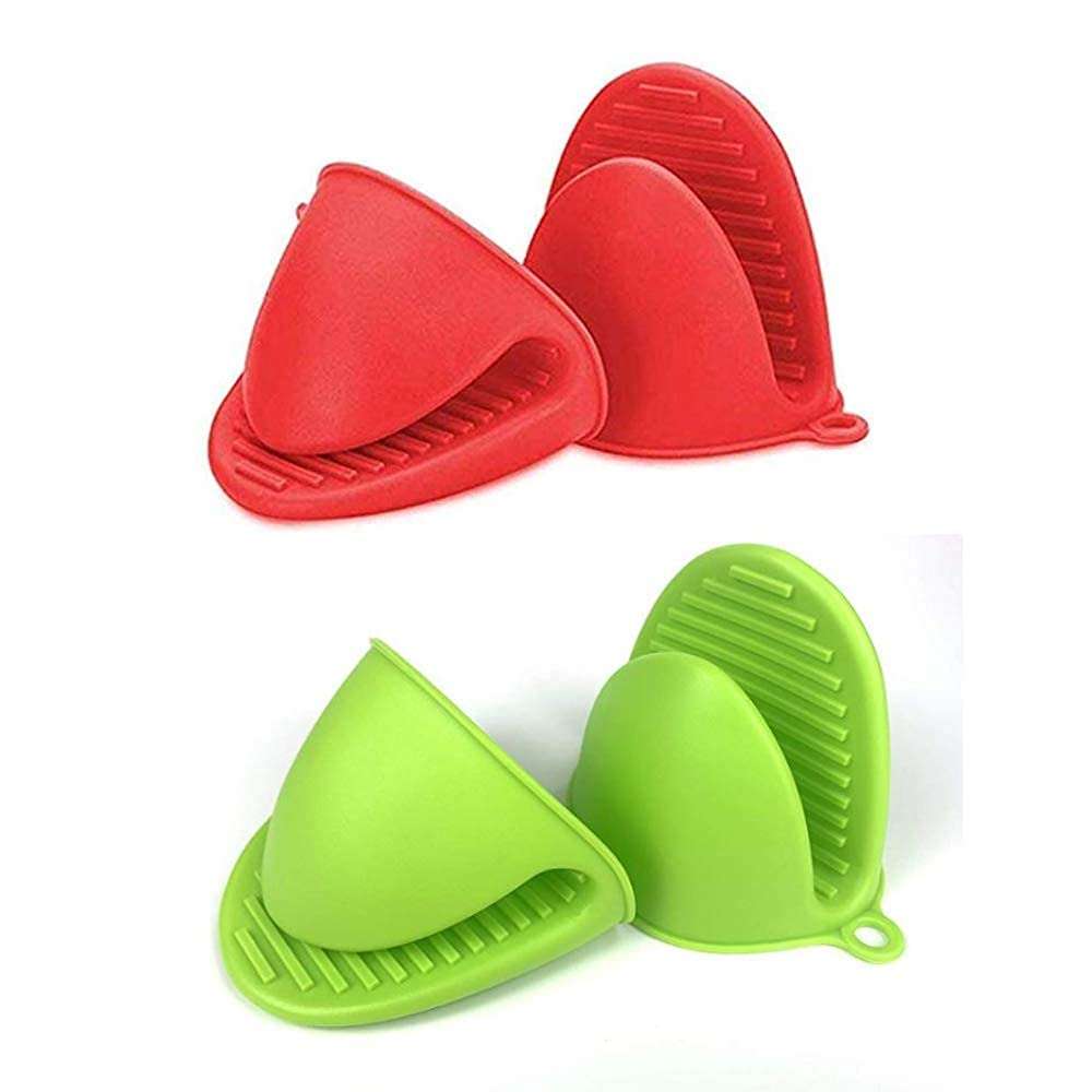 FIZLOZ Silicone Pinch Grip Mitten Oven Mitt Gripper Grip Kitchen Potholder Utensil Tool, multicolur -1 / Pair 3