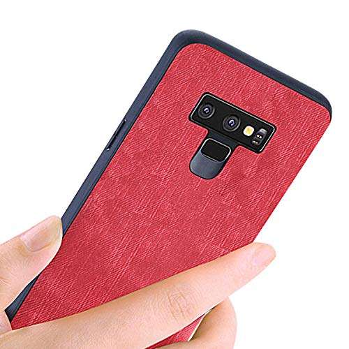 for Samsung Galaxy Note 9 Case Phone Cover 360 Phone Protector Mobile Phone Shell Shockproof Bumper PU Leather Rugged Holster Hybrid Anti-Scratch Shock-Resistant Soft(red)