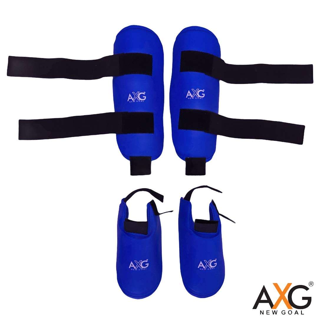 AXG New Goal Head Way Karate Taekwondo Shin Pad Muay Thai Kick Kickboxing MMA Shin Guard (Medium) 4