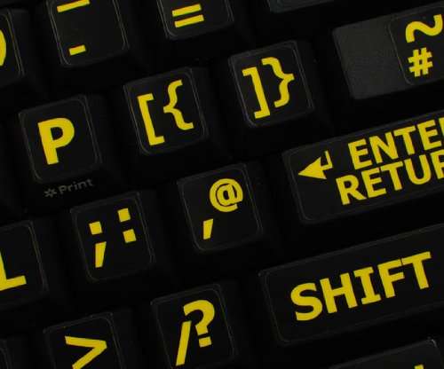 English UK Large Lettering (Upper CASE) Decals for Keyboard Black Background for Desktop, Laptop and Notebook 4