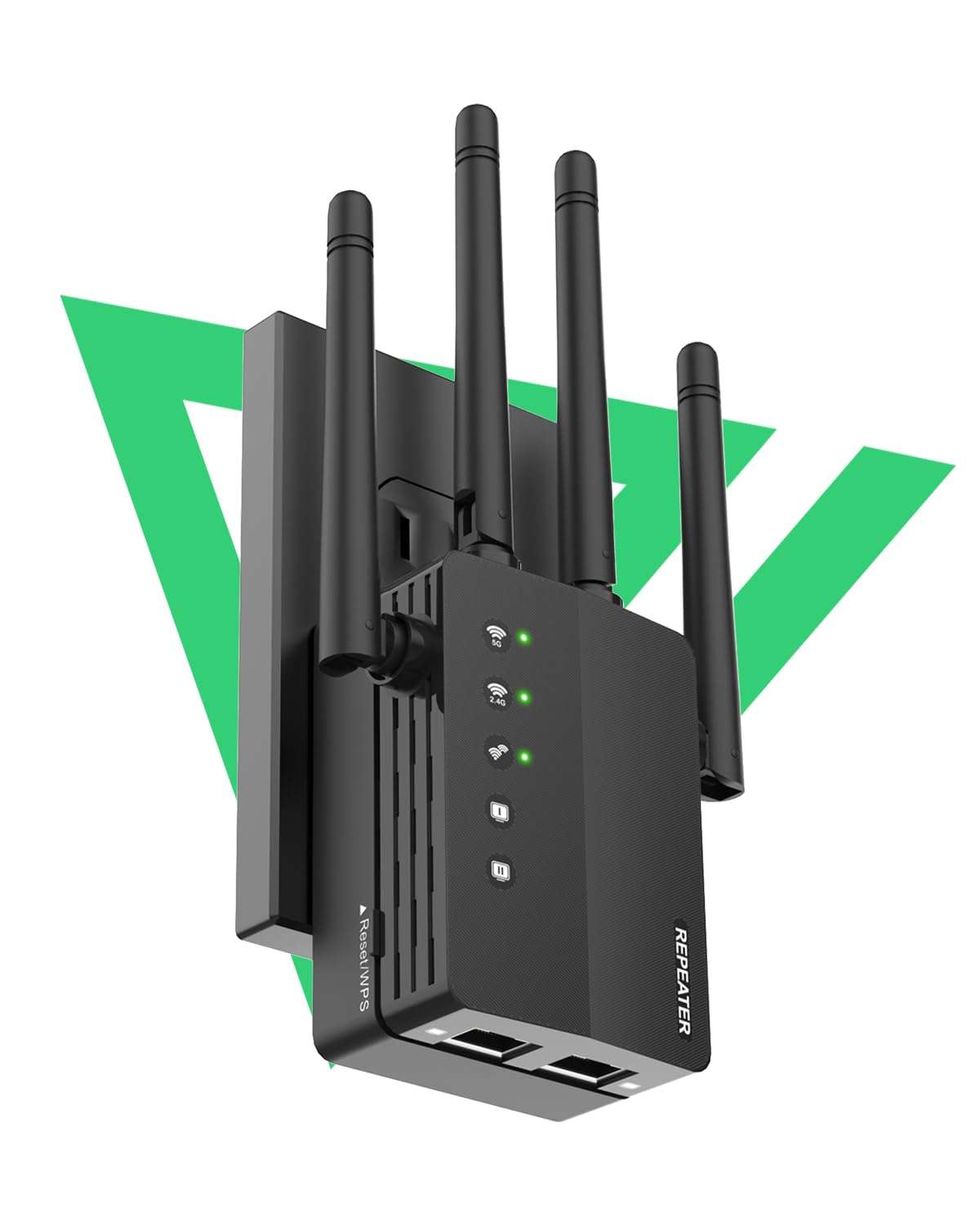 1200Mbps Dual Band 5GHz/2.4GHz WiFi Extender, WiFi Extender Signal Booster, 12880 Sq.Ft Coverage, 105-Device Support, Setup for Home & Outdoor Use 1