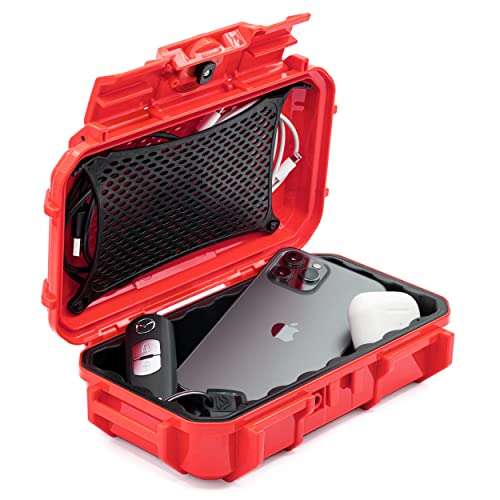 Seahorse 56 Portable Waterproof Dry Box Hard Protective Micro Case - Mil Spec/USA Made / IP67 Waterproof/Lockable/Airtight/Smell Proof - for Hand Tools, Hobby Tools 1