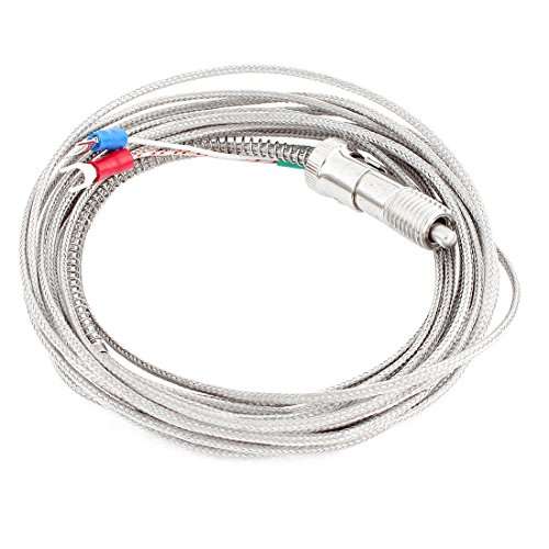 Aexit K Type Temperature & Humidity Adjustable Compression Spring Bayonet Sensor Temperature Controllers Thermocouple 5M 1