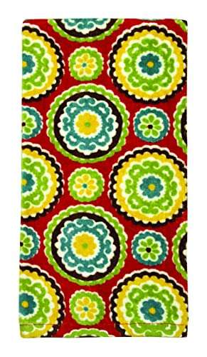 Ubersweet® KitchenWears 100% Cotton Fiber Reactive Printed Kitchen Dish Towel, 16" x 26", Suzani Print 1