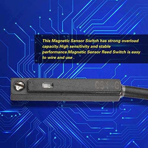 YWBL-WH Magnetic Sensor Switch, Magnetic Air Pneumatic Cylinder Magnetic Switch Sensor DC AC 5V- 240V, Magnetic Switch 3