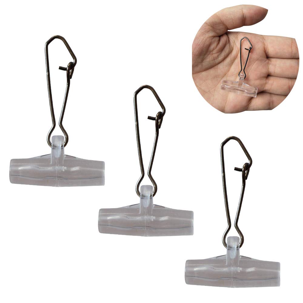 Laxygo Sinker Slide with Hooked Snap Fishing Line Connector 30-60pcs Fishing Accessories