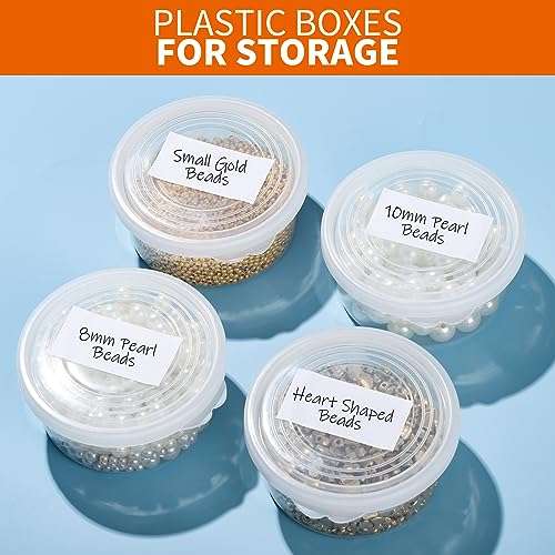 LEOBRO 5pcs 4.5 oz Plastic Boxes, 5pcs Mixing Bowls, 5pcs Mixing Spoons, DIY Craft Tools 2