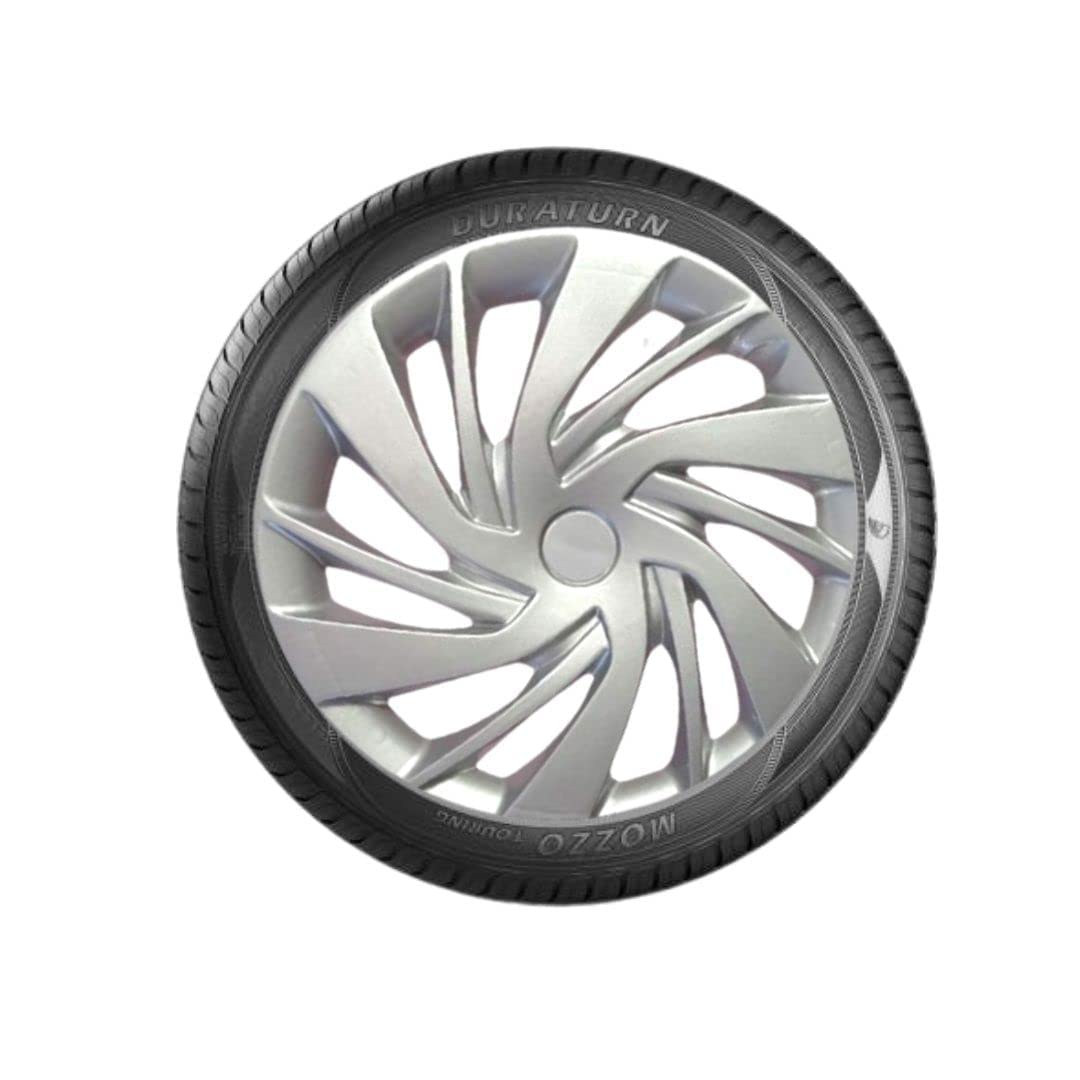 Oshotto/Deccan/Katwheels Push Type 12 inch Silver Wheel Cover Caps Compatible with Hyundai EON 3