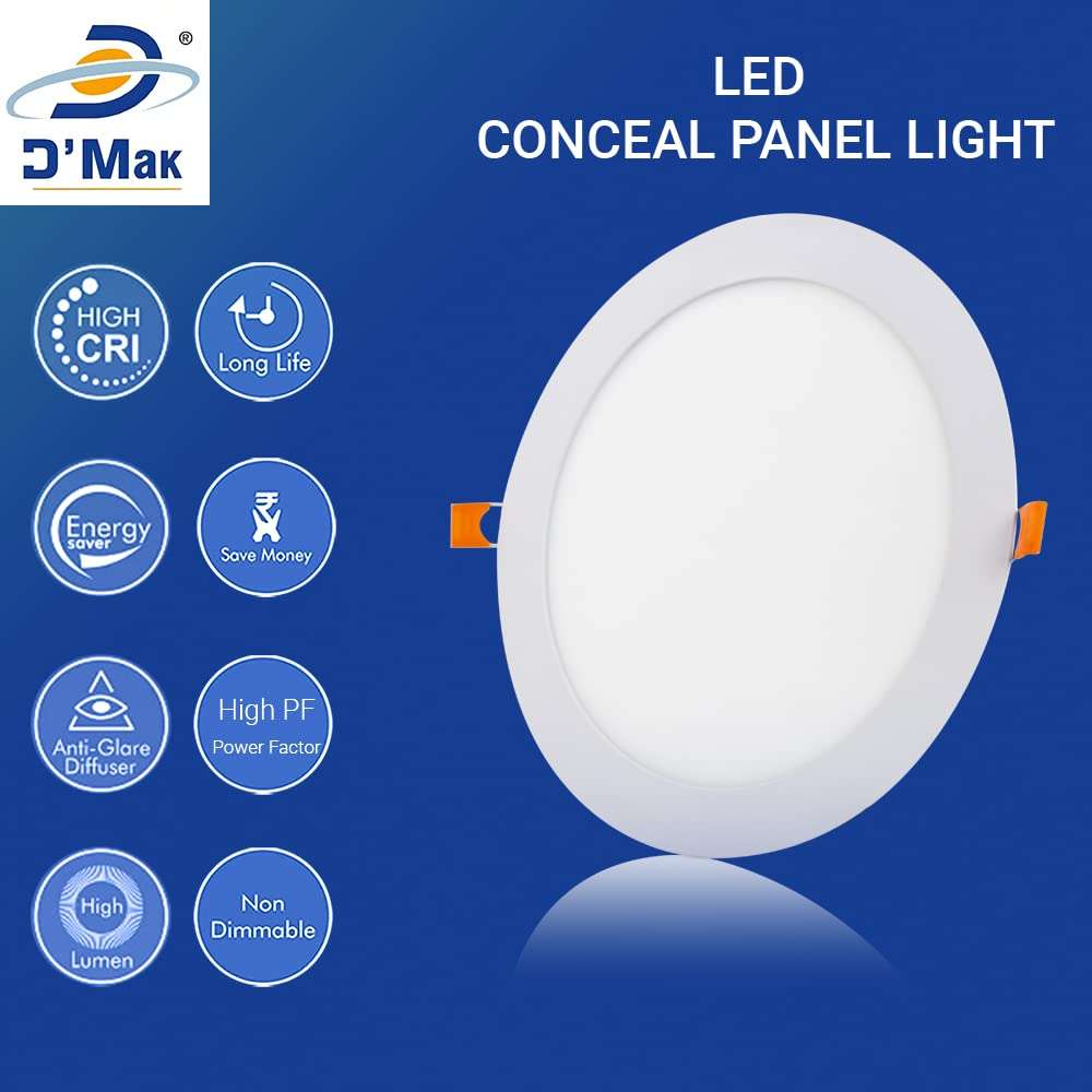 A'Mart 15 Watt LED Round False Ceiling Panel Light for POP (White) - Pack of 5 5
