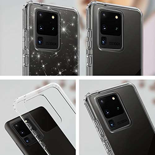 Elegant Choise Galaxy S20 Ultra Case, Shockproof Clear Case with Hard PC Shield + Soft TPU Bumper Cover Case for Samsung Galaxy S20 Ultra 5G 6.9 Inch(Clear) 6