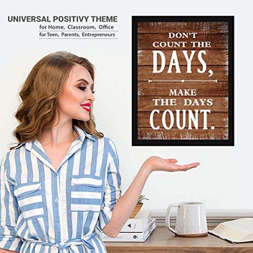 Chaka Chaundh - Office Quotes Frames - Motivational Quotes Wall Frames for Office - Positive Business Quotes Wall Frame - Office Quotes Poster - (13.5 X 10.5 Inches) (Wood vintage color - 3) 6