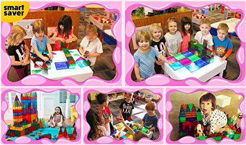 Smart Saver Magnetic Blocks for Kids Tiles - 45 Pieces Set Gifts for Girls, Boys, Magnetic Blocks for Kids 3+ Years, 4 5 6 7 8 9 10/ Constructing & Learning Builder Educational Kids Magnetic Blocks Game 4