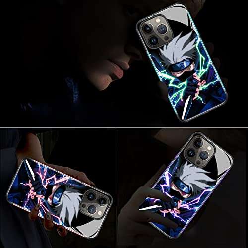 Ninja K Call Led Flash Luminescent Glass case Compatible for iPhone XR, Anime Anti-Scratch Mobile Phone Glass Cover (Ninja K, iPhone XR) 6