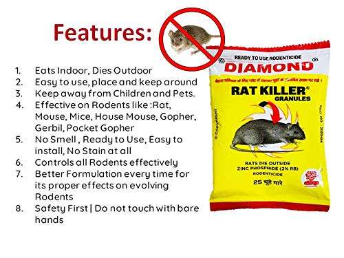 DIAMOND RAT Granules And Paste Rodent Control 300 g and 15 g 4