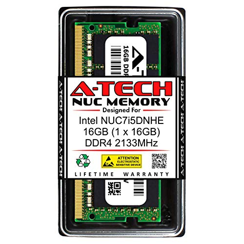 A-Tech 16GB RAM for Intel NUC7i5DNHE NUC Kit | DDR4 2133MHz PC4-17000 1.2V SODIMM Memory Upgrade Module