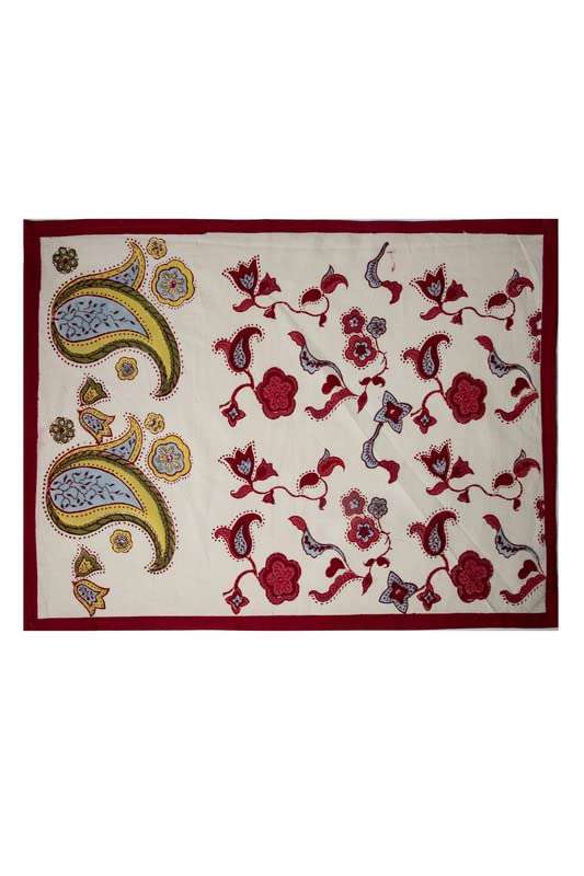 CONTRAST LIVING SOVA Hand Block Printed Kitchen Towel/Dish Towel/Hand Towel Multi Color Set of 4 Pcs 1