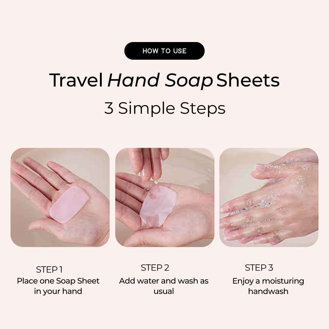 Reflekt Premium Moisturising Paper Thin Hand Soap Sheets in Tin Box, Travel Essentials for Men & Women, Easy to Carry while Travelling with Zero Waste Plastic Free Strips (Lavender, Pack of 80) 6