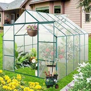Guo Baitur Polycarbonate Greenhouse - Walk-in Spacious Greenhouse for Optimal Plant Growth