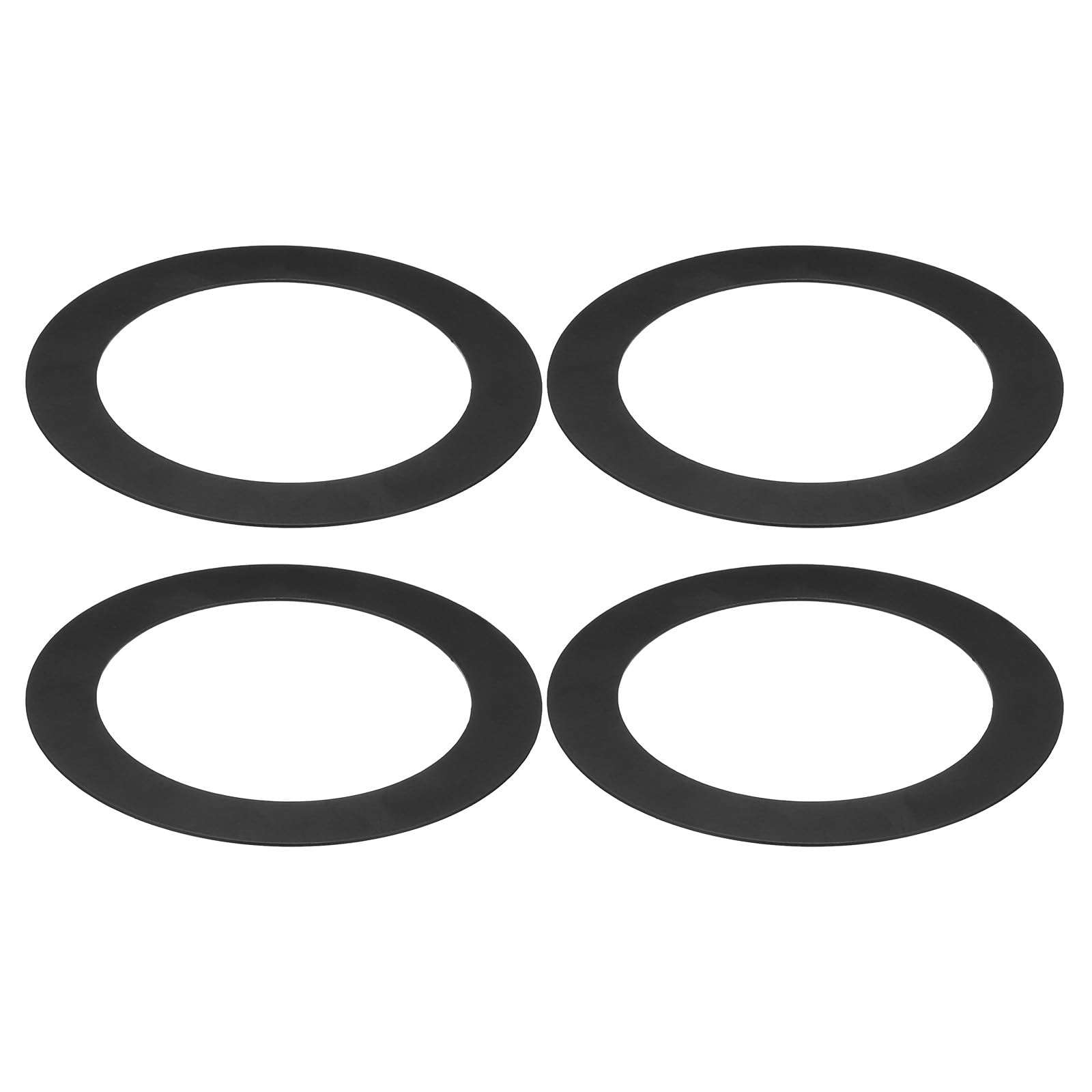 PATIKIL Goof Rings for 5-6" Inch Recessed Can Lighting Down Light, 4 Pcs Metal Goof Trim Rings Cover, Outer Diameter 8.07-inch, Inner Diameter 5.85-inch, Matte Finish Black，Flush Mount 1