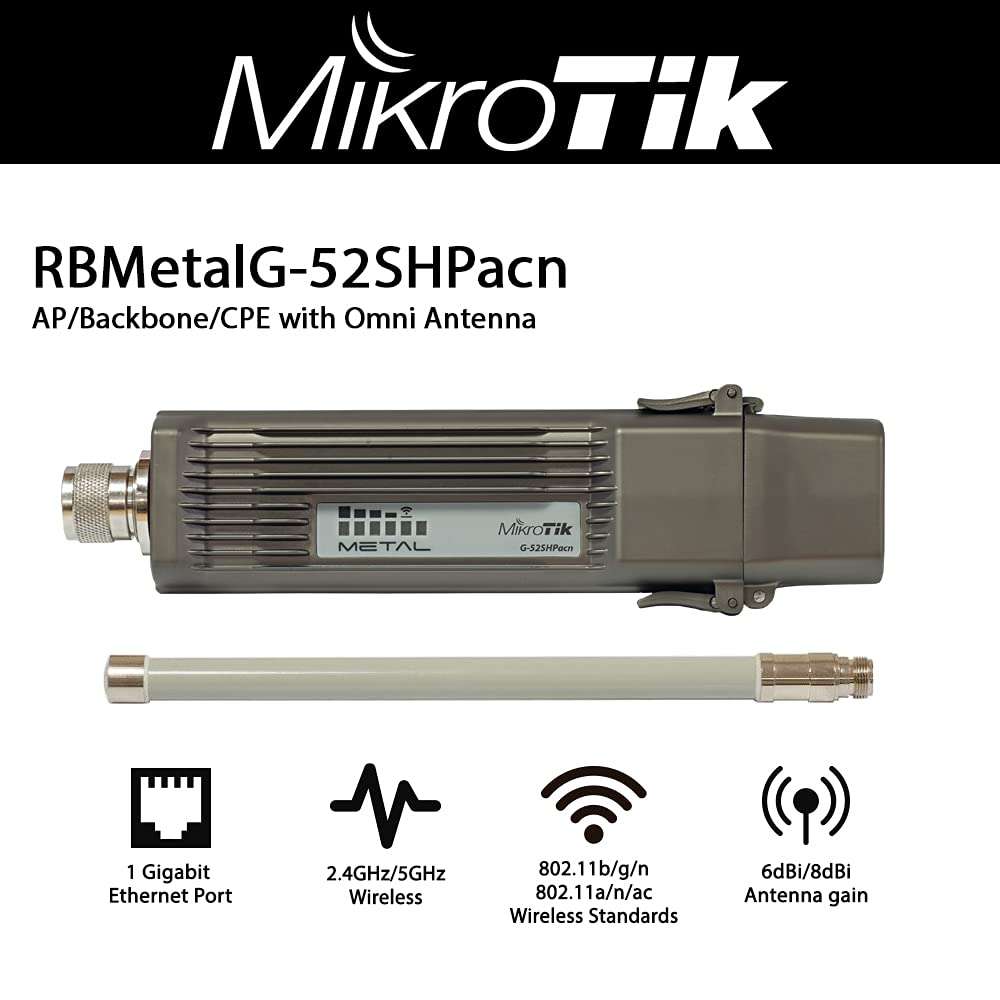 Mikrotik Routerboard Metal 52 Ac Outdoor Wireless Ap 802.11ac- RBMetalG-52SHPacn 2