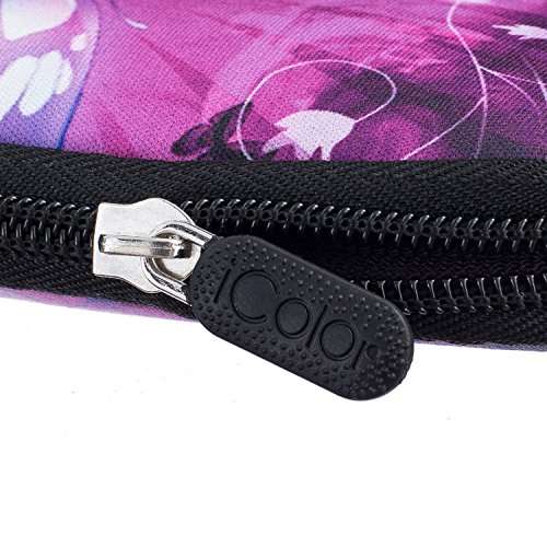 iColor Purple Butterfly Universal Portable USB Flash Drive Case Bag/Electronic Accessories Organizer Holder/Hard Drive Case Bag USB-12 5