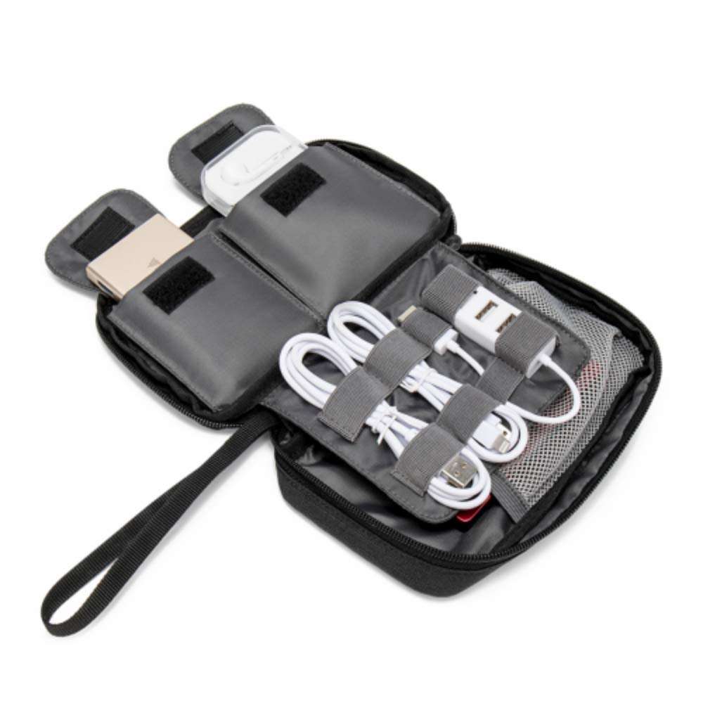 Electronics Accessories Organizer Bag Two Dandelions On Blue Background Electronics Organizer Electronics Bag Organizer Storage Bag of Cases for Cable, Charger, Phone, USB, Sd Card 4