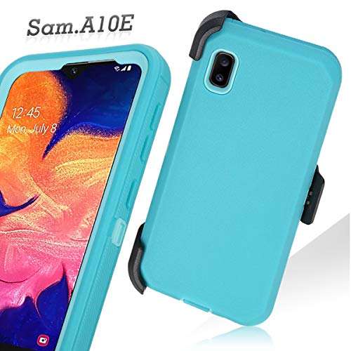 Aimoll-88 Galaxy A10E Case, with [Built-in Screen Protector] Tri-Layer Heavy Duty Full-Body Shock Absorption Cover for Samsung Galaxy A10E (Green/Green with Belt Clip) 4