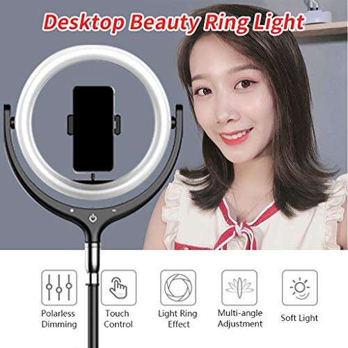 Shotbow LED Ring Light Dimmable Ring Light 30CM RGB Ring Light Selfie Ring Light LED Camera Ringlight with Phone Holder Makeup Lighting for Streaming, YouTube Video, Photo, Photography (black) 2